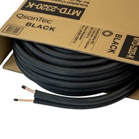 QsanTec kylkopparrör duo, 1/4"x3/8" - 20m - Svart