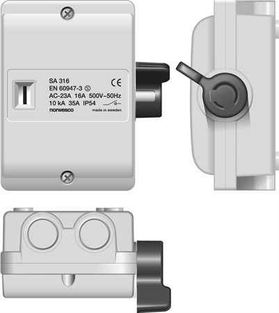 Turvakytkin SA 216 2x16A IP54