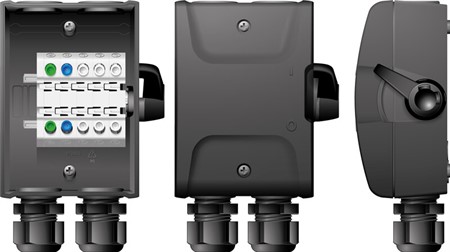 Turvakytkin SAQ 316 3x16A IP65 MUSTA