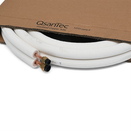 QsanTec Kylkopparrör duo, med flare,  1/4"x3/8" - 3m