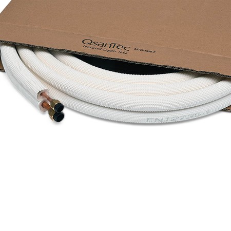 QsanTec Kylkopparrör duo, med flare,  1/4"x3/8" - 5m