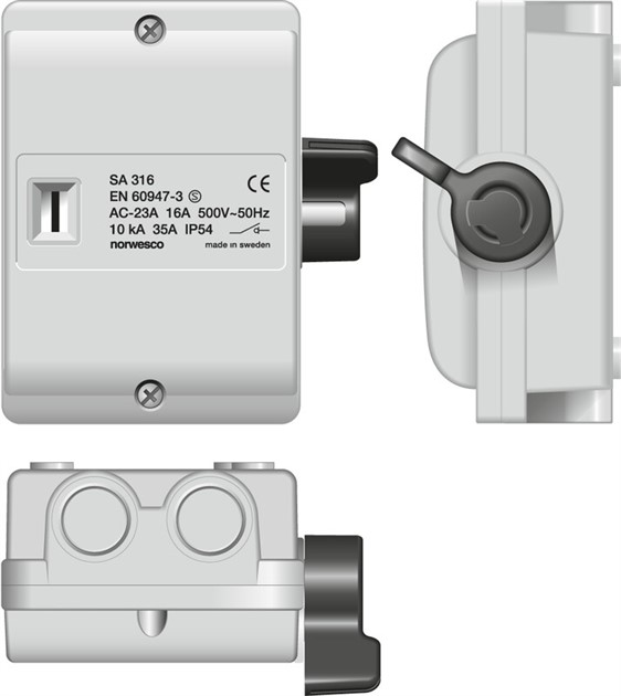 Turvakytkin SA 216 2x16A IP54